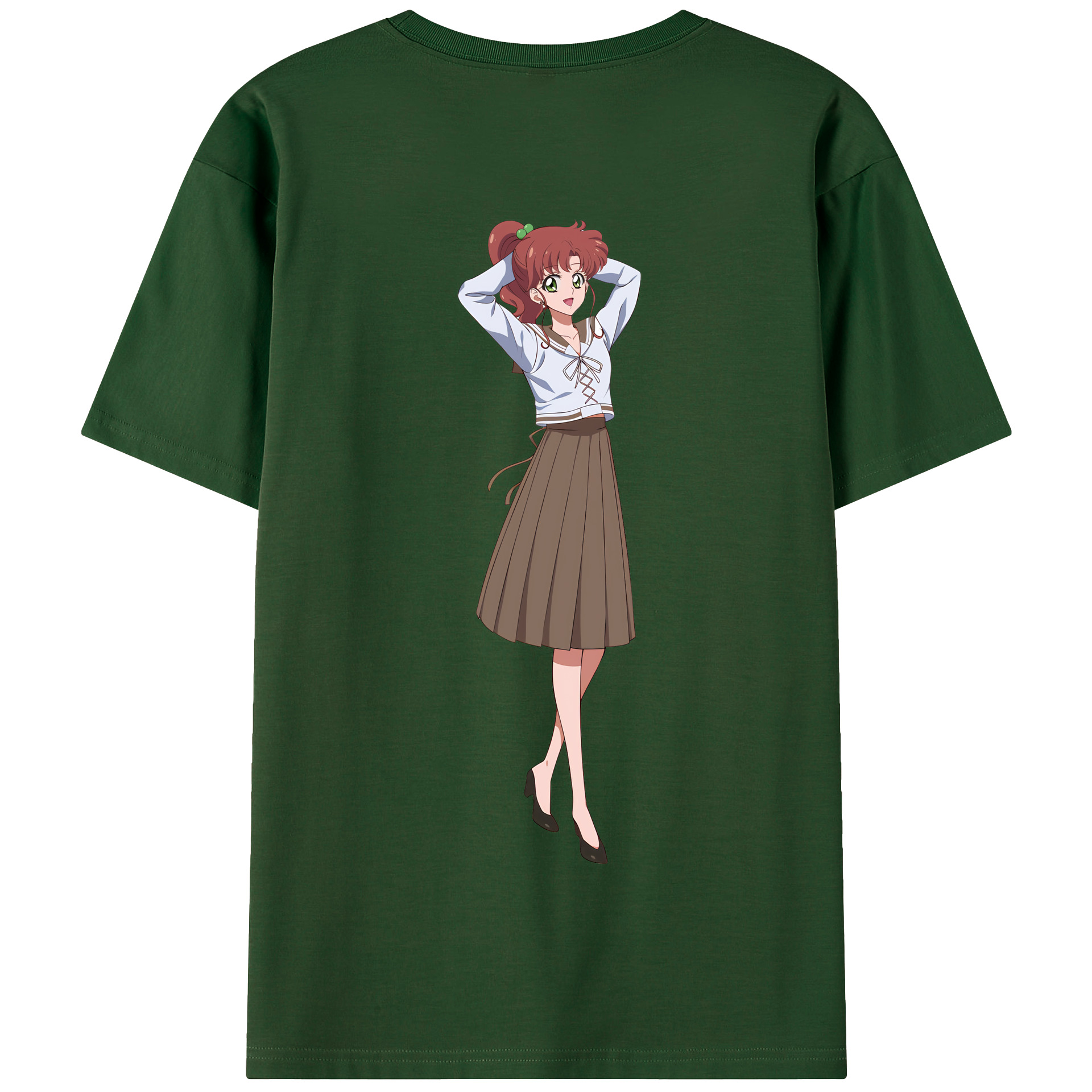 （画像用） 美少女戦士セーラームーン 木野 まこと きの まこと Sailor Moon Kino Makoto （セーラージュピター；Sailor Jupiter） 綿100％半袖Tシャツ（背面プリント）